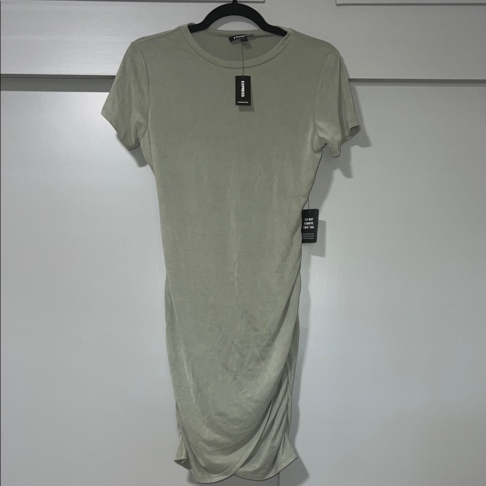 Express Light Green Midi Dress